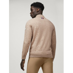 Maglione in cashmere Tommy Hilfiger Equestrian 1/2 zip Oakfield uomo Talpa Marrone