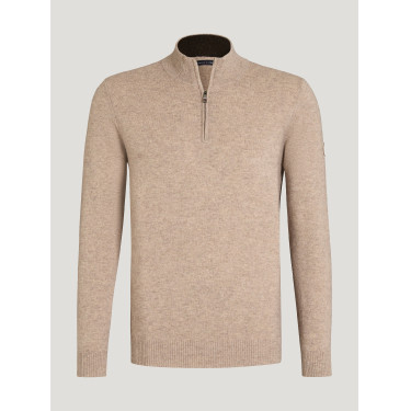 Maglione in cashmere Tommy Hilfiger Equestrian 1/2 zip Oakfield uomo Talpa Marrone