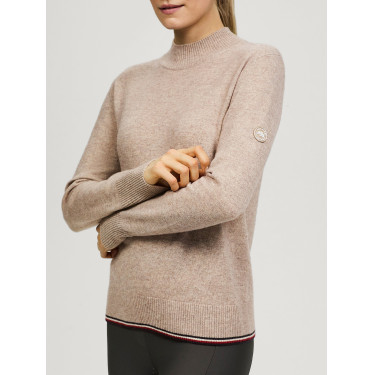 Maglione in cashmere Tommy Hilfiger Equestrian Ellery donna Talpa Marrone