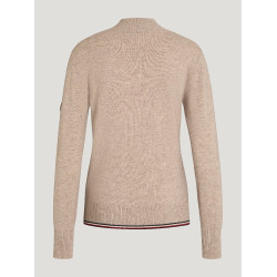 Maglione in cashmere Tommy Hilfiger Equestrian Ellery donna Talpa Marrone