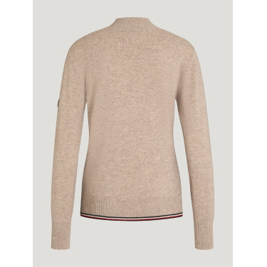 Maglione in cashmere Tommy Hilfiger Equestrian Ellery donna Talpa Marrone