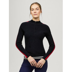 Felpa con zip Tommy Hilfiger Equestrian Carol donna Cielo del deserto Blu