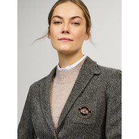 Blazer Tommy Hilfiger Equestrian Albany in tweed da donna Grigio mélange Blazer Tommy Hilfiger Equestrian Albany in tweed da donna Grigio mélange