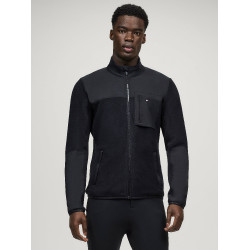 Giacca in pile Tommy Hilfiger Equestrian Woodstock da uomo Cielo del deserto Blu