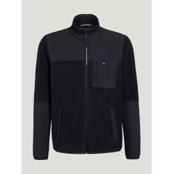 Giacca in pile Tommy Hilfiger Equestrian Woodstock da uomo Cielo del deserto Blu