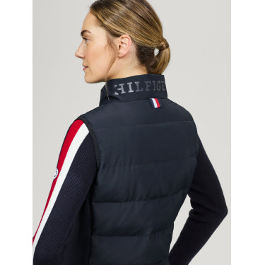 Gilet senza maniche trapuntato Tommy Hilfiger Equestrian Aurora donna Cielo del deserto Blu Gilet senza maniche trapuntato Tommy Hilfiger Equestrian Aurora donna Cielo del deserto Blu