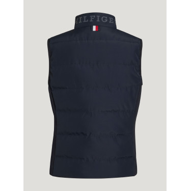 Gilet senza maniche trapuntato Tommy Hilfiger Equestrian Aurora donna Cielo del deserto Blu Gilet senza maniche trapuntato Tommy Hilfiger Equestrian Aurora donna Cielo del deserto Blu