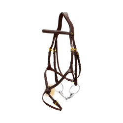 Briglia Capezzina Incrociata Intrecciata Collezione D Dy'on Marrone