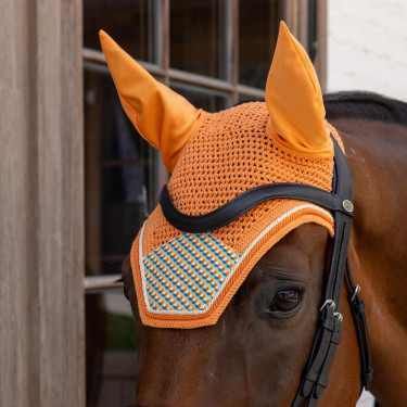 Cuffia anti-mosche Kentucky Wellington in velluto con stampe Colorato