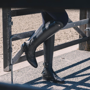 Stivali da equitazione Dy'on con lacci neri taglia 41/45 Nero