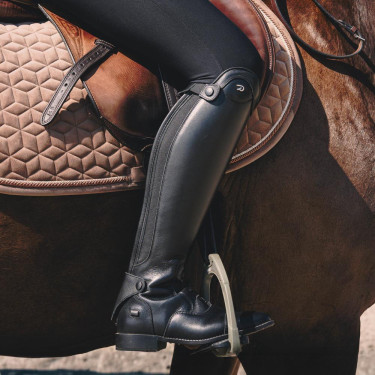 Stivali da equitazione Dy'on con lacci neri taglia 41/45 Nero