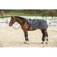 Coprireni Equithème Tyrex 1200 D foderato in pile Grigio / arancione Coprireni Equithème Tyrex 1200 D foderato in pile Grigio / arancione