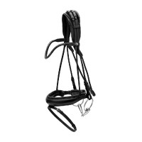 Briglia con capezzina larga in morbida pelle Dy’on Nero