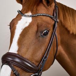 Briglia con capezzina larga in morbida pelle Dy’on Marrone