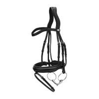 Briglia con capezzina media in morbida pelle Dy'on Nero