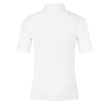 Camicia da concorso Kentucky Classic da donna con zip glitterata a maniche corte Bianco Camicia da concorso Kentucky Classic da donna con zip glitterata a maniche corte Bianco