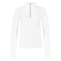 Camicia da concorso Kentucky Classic da donna con zip glitter a maniche lunghe Bianco Camicia da concorso Kentucky Classic da donna con zip glitter a maniche lunghe Bianco