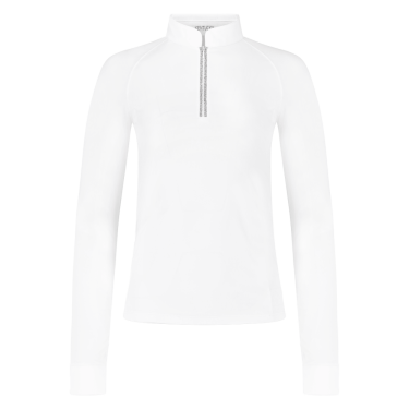 Camicia da concorso Kentucky Classic da donna con zip glitter a maniche lunghe Bianco Camicia da concorso Kentucky Classic da donna con zip glitter a maniche lunghe Bianco