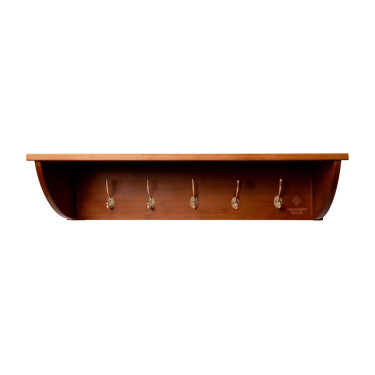 Mensola per casco con 5 ganci Grooming Deluxe by Kentucky Legno Beige