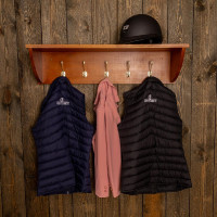 Mensola per casco con 5 ganci Grooming Deluxe by Kentucky Legno Beige