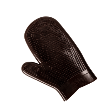 Guanto da grooming in gomma Grooming Deluxe by Kentucky Marrone Guanto da grooming in gomma Grooming Deluxe by Kentucky Marrone