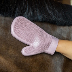 Guanto da grooming in gomma Grooming Deluxe by Kentucky Rosa antico