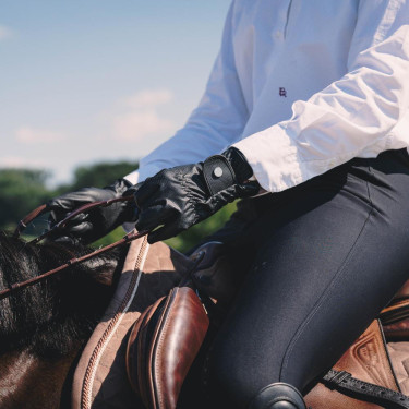 Guanti da equitazione Kentucky con Grip Nero