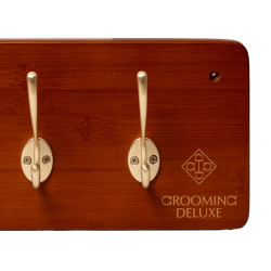 Porta cinghie e giacche 10 ganci Grooming Deluxe by Kentucky Legno Beige