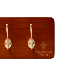 Porta cinghie e giacche 10 ganci Grooming Deluxe by Kentucky Legno Beige