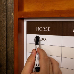 Tabella da scuderia magnetica con cornice Grooming Deluxe by Kentucky Legno Beige