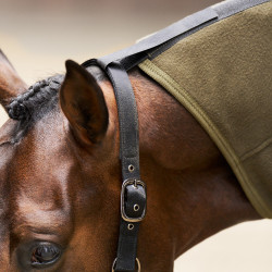 Coperta in pile con collo Imperial Riding Fundamental Verde oliva