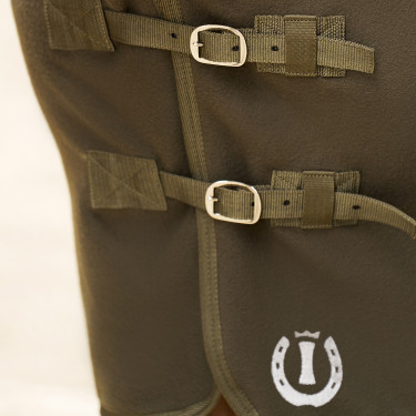 Coperta in pile con collo Imperial Riding Fundamental Verde oliva