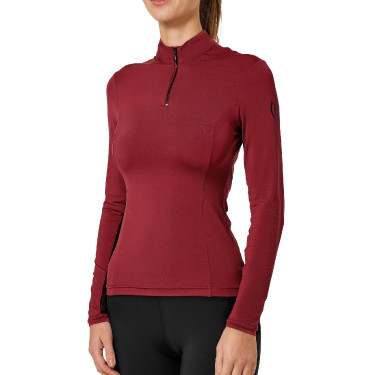 Maglia tecnica Equestrian Stockholm Air Breeze da donna Bordeaux Maglia tecnica Equestrian Stockholm Air Breeze da donna Bordeaux