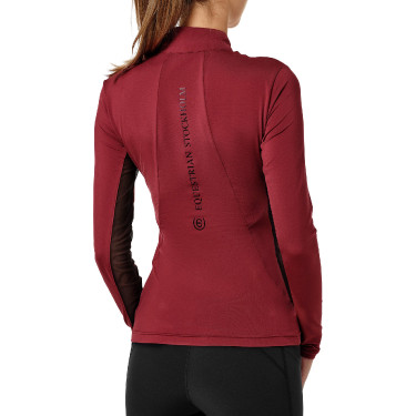 Maglia tecnica Equestrian Stockholm Air Breeze da donna Bordeaux Maglia tecnica Equestrian Stockholm Air Breeze da donna Bordeaux