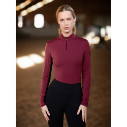 Maglia tecnica Equestrian Stockholm Air Breeze da donna Bordeaux Maglia tecnica Equestrian Stockholm Air Breeze da donna Bordeaux