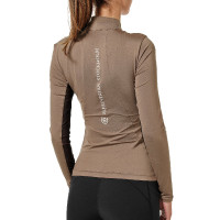 Maglia tecnica Equestrian Stockholm Air Breeze da donna Champagne Beige