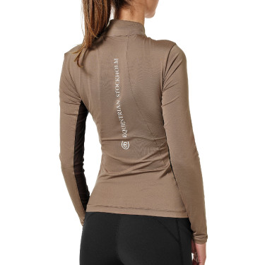 Maglia tecnica Equestrian Stockholm Air Breeze da donna Champagne Beige