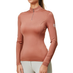 Maglia tecnica Equestrian Stockholm Air Breeze da donna Corallo Rosa