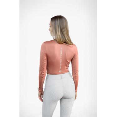 Maglia tecnica Equestrian Stockholm Air Breeze da donna Corallo Rosa
