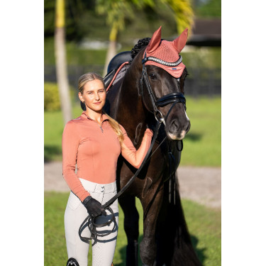 Maglia tecnica Equestrian Stockholm Air Breeze da donna Corallo Rosa