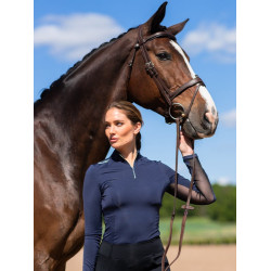 Maglia tecnica Equestrian Stockholm Air Breeze da donna Blu notte Blu marino Maglia tecnica Equestrian Stockholm Air Breeze da donna Blu notte Blu marino