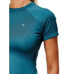 Maglia base Equestrian Stockholm Dynamic da donna a maniche corte Blu teal