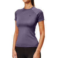 Maglia base Equestrian Stockholm Dynamic da donna a maniche corte Viola scuro