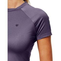 Maglia base Equestrian Stockholm Dynamic da donna a maniche corte Viola scuro