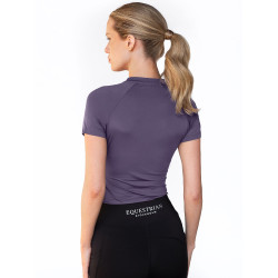 Maglia base Equestrian Stockholm Dynamic da donna a maniche corte Viola scuro