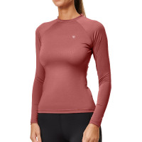 Base Layer Equestrian Stockholm Dynamic donna maniche lunghe Rosa ambra Bianco