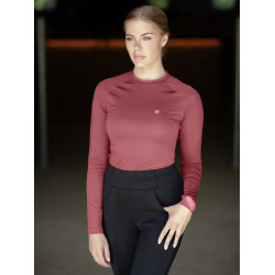 Base Layer Equestrian Stockholm Dynamic donna maniche lunghe Rosa ambra Bianco