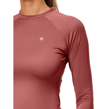 Base Layer Equestrian Stockholm Dynamic donna maniche lunghe Rosa ambra Bianco