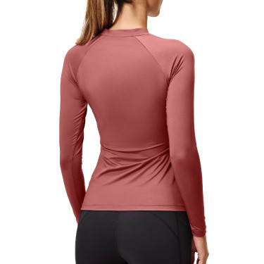 Base Layer Equestrian Stockholm Dynamic donna maniche lunghe Rosa ambra Bianco