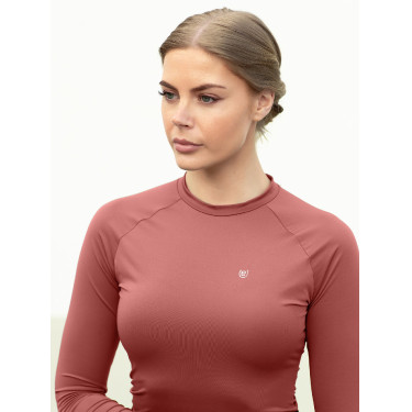 Base Layer Equestrian Stockholm Dynamic donna maniche lunghe Rosa ambra Bianco
